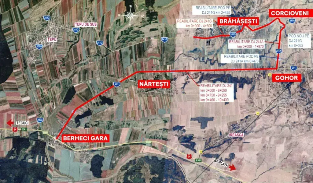 Investiție de 21,5 milioane de euro în infrastructura din Galați / Contract semnat pentru modernizarea axei rutiere Berheci – Brăhășești, cu o lungime de 16 km