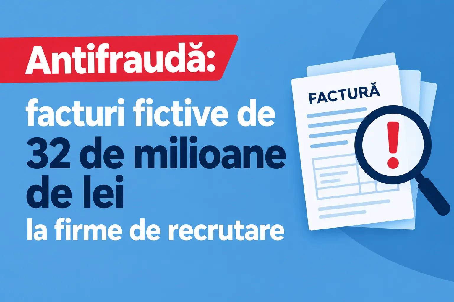Evaziune de 32 de milioane de lei: Cum au falsificat firmele de recrutare facturile