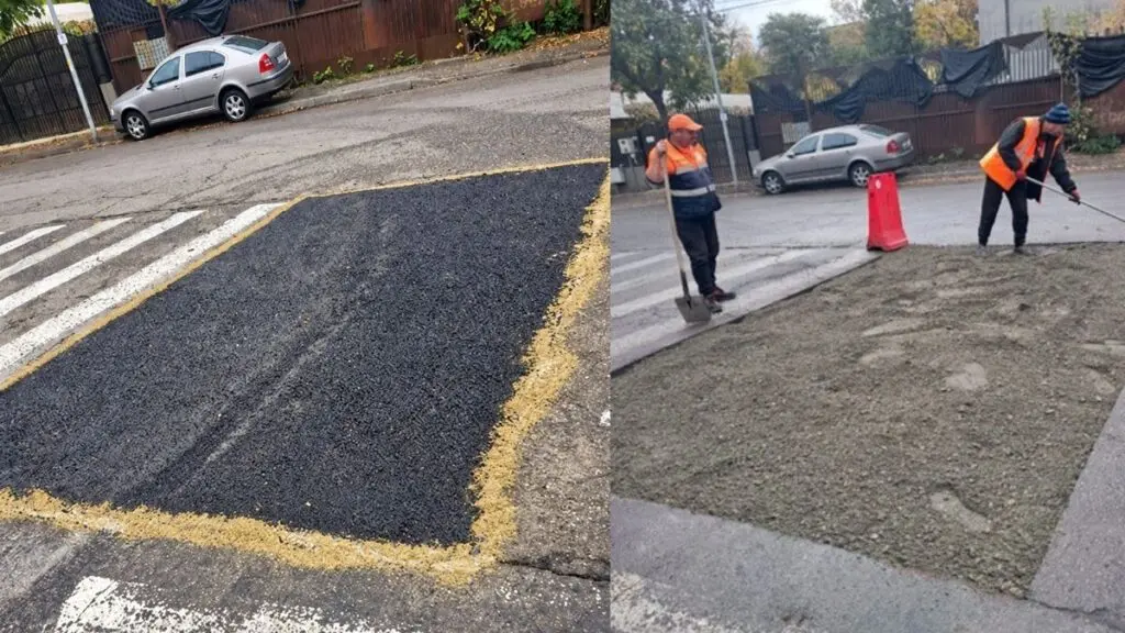 Lucrări de reparație pe Aleea Șurianu din Sectorul 5