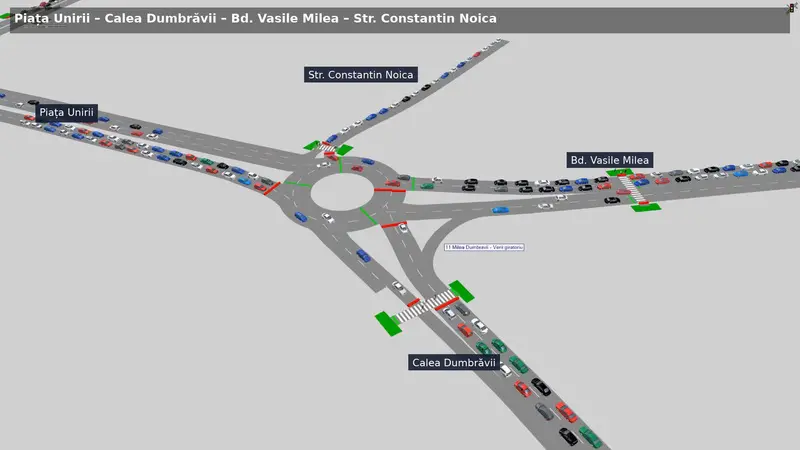 Sistemul adaptiv de semaforizare din Sibiu rămâne oprit: aglomerațiile au depășit așteptările